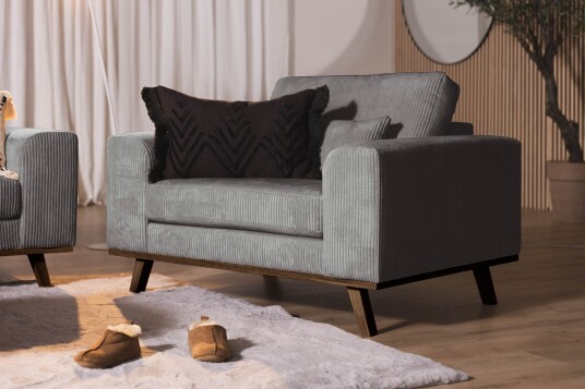 Scandinavian Choice Copenhagen Lenestol Cordfløyel Grå