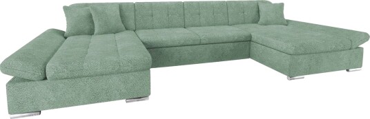 Dewitt Sovesofa med Dobbel Sjeselong 4 seter i Bouclé Grønn
