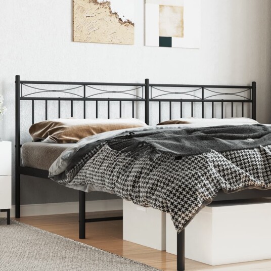  Sengegavl i metall svart 193 cm 8721012210370
