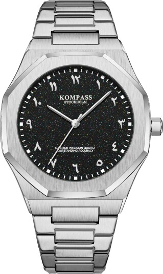 Kompass Star Dust Arabic Silver Black