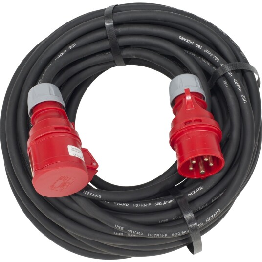 Nobrand Skjøtekabel H07RN F 5x2.5 16AMP 400V 25M Nobrand Skjøtekabel H07RN F 5x2.5 16AMP 400V 25M