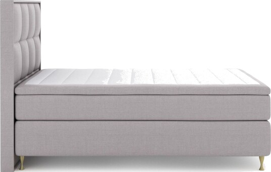 Select No 5 Komplett Sengepakke 140x200 Medium Lateks Lysegrå/Gullben