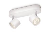 Philips MyLiving - Vegglampe - LED x 2 - total: 8 W - varmt hvitt lys - 2700 K - hvit Philips MyLiving - Vegglampe - LED x 2 - total: 8 W - varmt hvitt lys - 2700 K - hvit