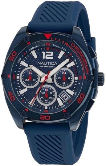 Nautica Herreklokke NAPTCS303 Tin Can Bay Blå/Gummi Ø44 mm Nautica Herreklokke NAPTCS303 Tin Can Bay Blå/Gummi Ø44 mm