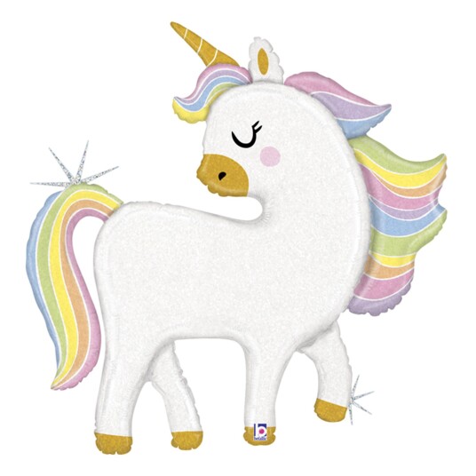Ballongkungen AB Folieballong Glitrende Unicorn - 123 cm