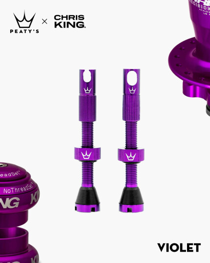 Peaty's Chris King Tubeless Valves 42mmviolet