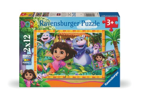 Puslespill 2x12 Dora Utforskeren Ravensburger Puslespill 2x12 Dora Utforskeren Ravensburger