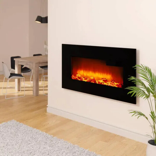 ElectraFlame Elektrisk Peis til Vegg med Fjernkontroll - Sort ElectraFlame Elektrisk Peis til Vegg med Fjernkontroll - Sort