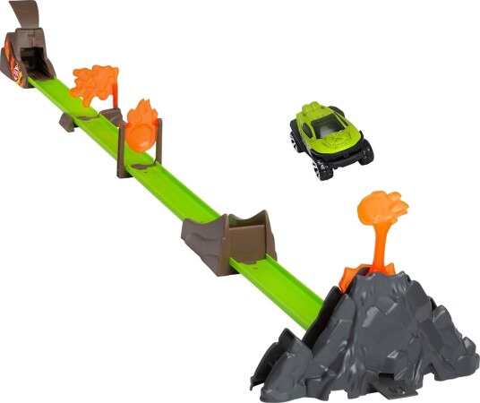 Dickie Toys Volcano Launcher Track Set Green