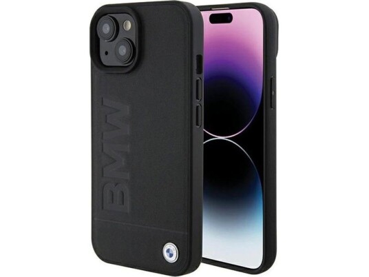 BMW Bmhmp15msllbk Iphone 15 Plus 6.7" Czarny/Black Magsafe Leather Hot Stamp