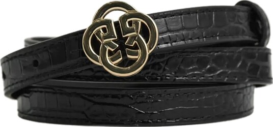 Gant Monogram Buckle Slim Croco Belt Black 90