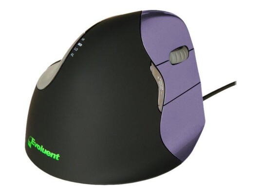 EVOLUENT VerticalMouse 4 Small - vertikal mus - USB - purpur/svart