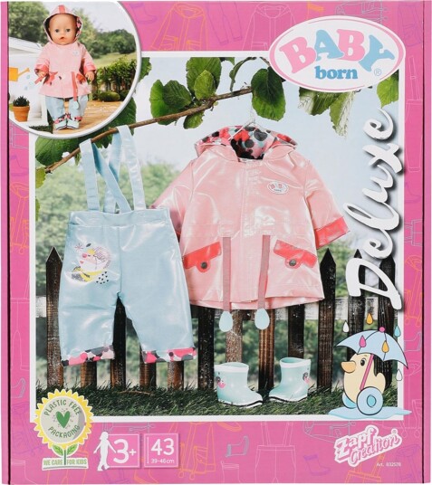 Baby Born Dukkeklær Deluxe Regntøysett BABY Born OneSize Dukkeklær