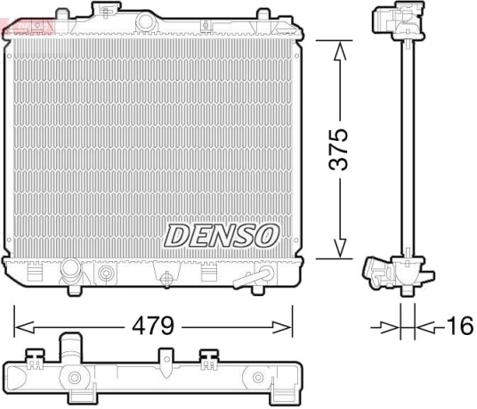 DENSO DRM47028 Radiator motorkjøling