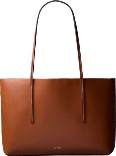 Calvin Klein Foil Logo Tote W/Pouch - Brown - ONE SIZE