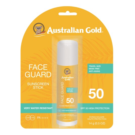 Australian Gold SPF 50 Solkrem Stift for Ansikt med Vannbestandig Beskyttelse