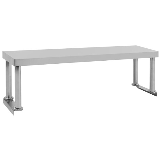 vidaXL Overhylle til arbeidsbord 120x30x35 cm rustfritt stål vidaXL Overhylle til arbeidsbord 120x30x35 cm rustfritt stål