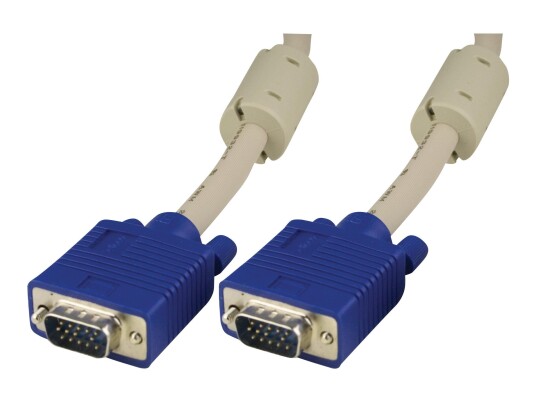 Deltaco 2m VGA-kabel HD-15 (hann) til HD-15 (hann) med nikkelplatering