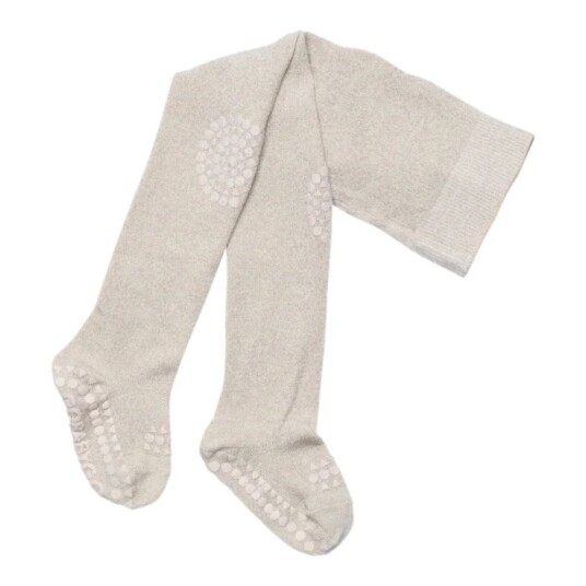 GoBabyGo   Strømpebukse Antiskli Bambus Ivory Glitter   12 18 mnd