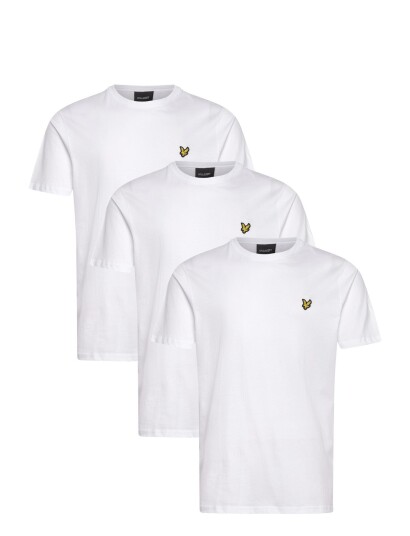 Lyle & Scott 3 Pack Plain T Shirt White XL