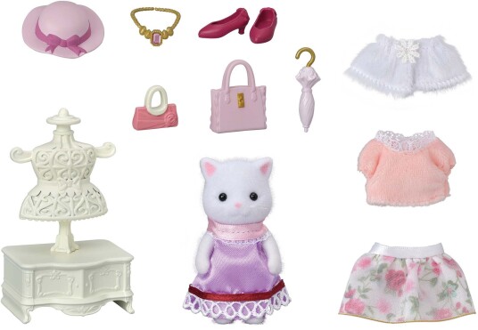 Sylvanian Families Persisk Katt Dukkehussfigurer Motesett - 11 Deler