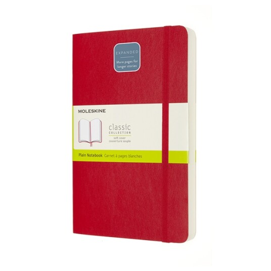 Moleskine Classic Soft Cover Expanded Red Plain