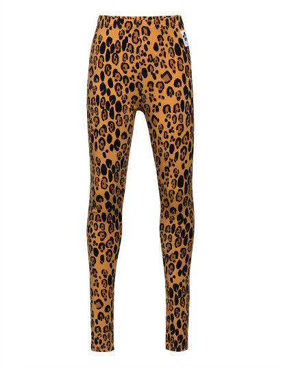 Mini Rodini Basic Leopard Leggings Brown 56-62