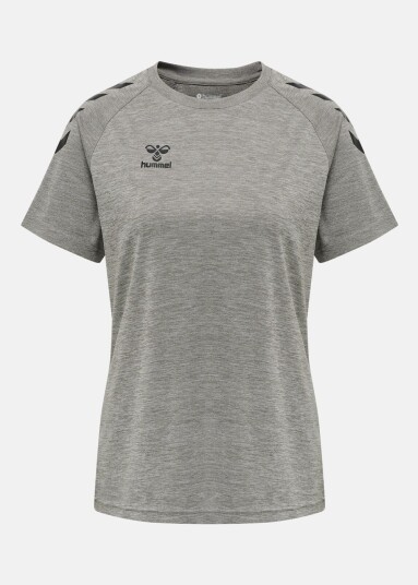 Hummel Hmlcore Xk Core Poly Tee S/S Grey Melange S Løpe T-Shirts