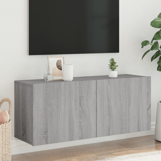 Veggmontert TV benk grå sonoma 100x30x41 cm Veggmontert TV benk grå sonoma 100x30x41 cm