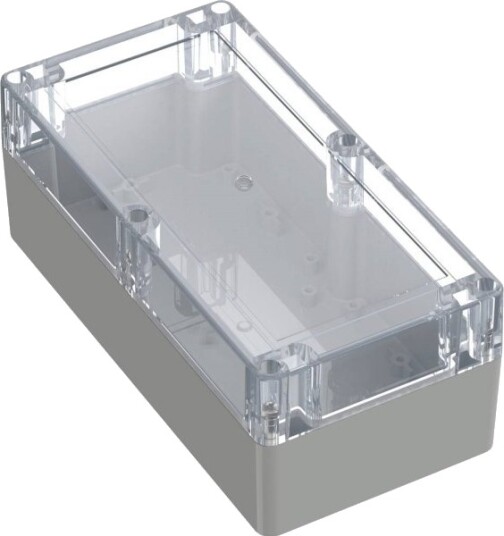 Tru Components TC 13865148 200 × 100 × 75 mm ABS Polykarbonat Lys Grå Transparent