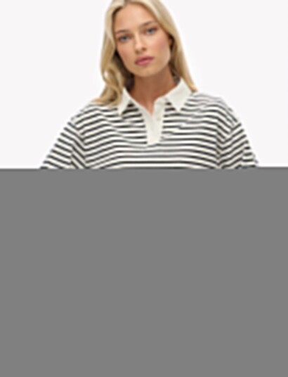 Superdry Ath Ess Cropped Stripe Rugby White 8 Superdry Ath Ess Cropped Stripe Rugby White 8