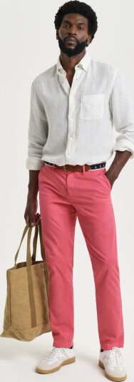 GANT Slim Sunfaded Chinos - Coral - 30 x 32