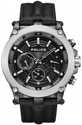 Police Herreklokke PEWJF2226640 Classic Sort/Lær Ø47 mm