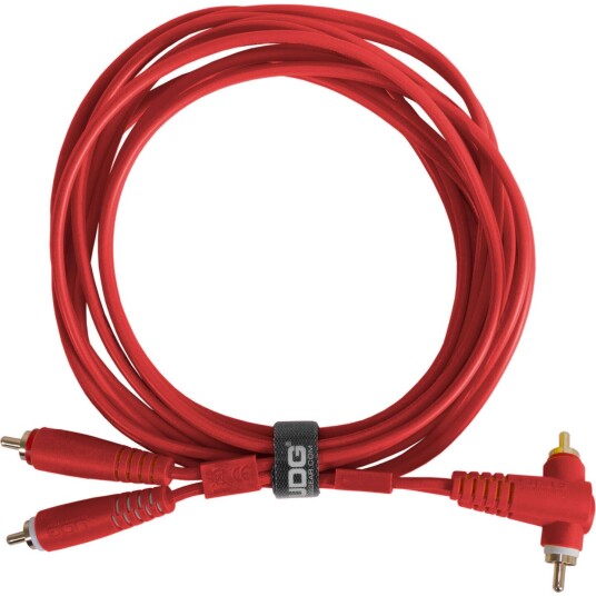 UDG Gear Lydkabel 2x Rca - 2x Vinkel Rca Red 3m