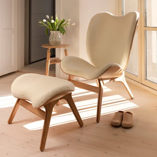 Umage A Conversation Piece Ottoman Fotskammel Oak/Teddy White Umage A Conversation Piece Ottoman Fotskammel Oak/Teddy White