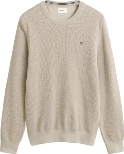Gant Waffle Knit Sweater Beige M