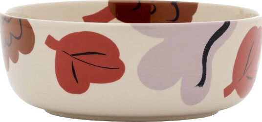 Marimekko Kukasta Kukkaan bolle Stoneware-plomme-bronse-terrakotta, 40 cl