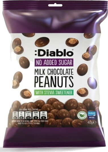 Diablo peanøtter med melkesjokoladetrekk 40 g