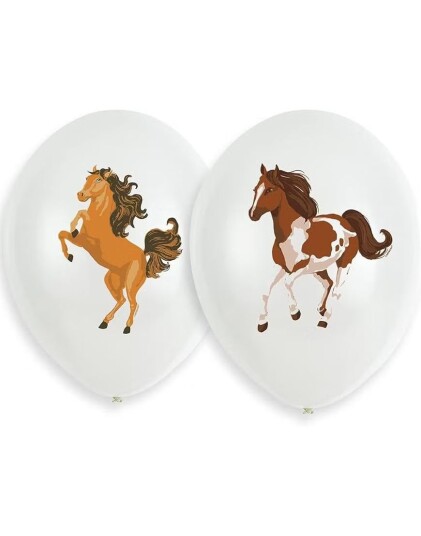 6 stk 27,5 cm Ballonger med Hestetema Beautiful Horses 6 stk 27,5 cm Ballonger med Hestetema Beautiful Horses
