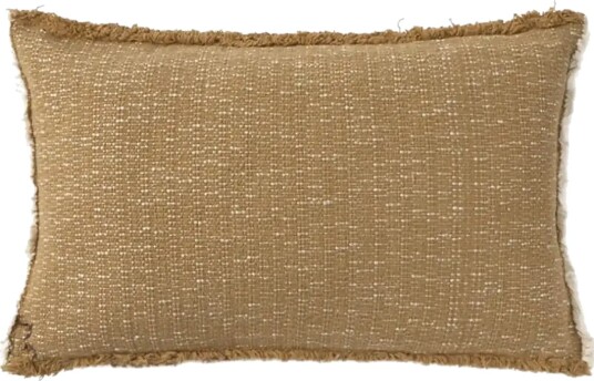Lorena Canals Handloom Rectangular Cushion Ochre   Brown   30X 50CM