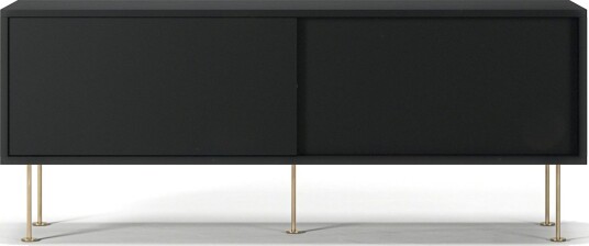 Decotique Vogue Mediabenk med Ben 136 cm Antrasitt / Messing