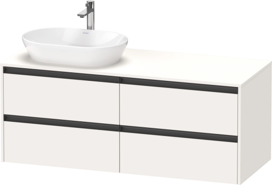 Duravit Ketho.2 Servantskap 4 Skuffer 1400x550 mm Venstre Hvit Matt
