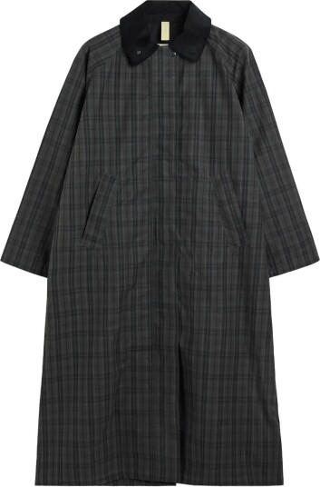 Brixtol Textiles Brooks Wax   BLACK CHECK   S