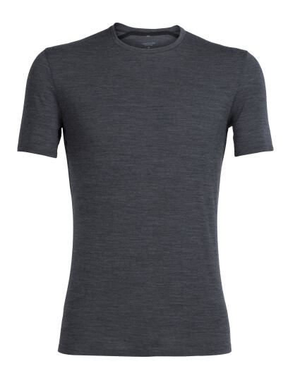 Icebreaker Men"s Anatomica Shortsleeve Crewe Jet Hthr 011 S Icebreaker Men"s Anatomica Shortsleeve Crewe Jet Hthr 011 S