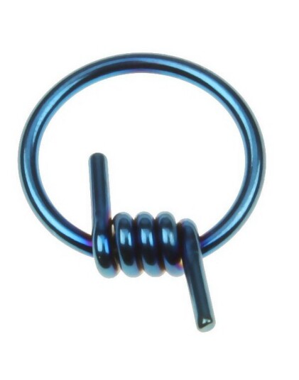 Body Art Metallic Blå Piggtråd BCR Piercing Strl 1.6 mm x 15 mm