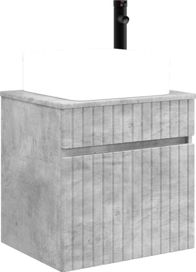 Vegghengt servantkommode Betonggrå 49 x 41 x 63 cm Vegghengt servantkommode Betonggrå 49 x 41 x 63 cm