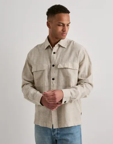 Only & Sons Onscaiden Ls Overshirt Linen Blend Overshirts Beige Only & Sons Onscaiden Ls Overshirt Linen Blend Overshirts Beige