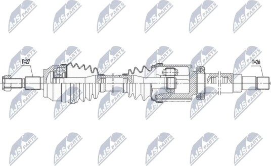 Nty Drivaksel NTY NPW FR 163