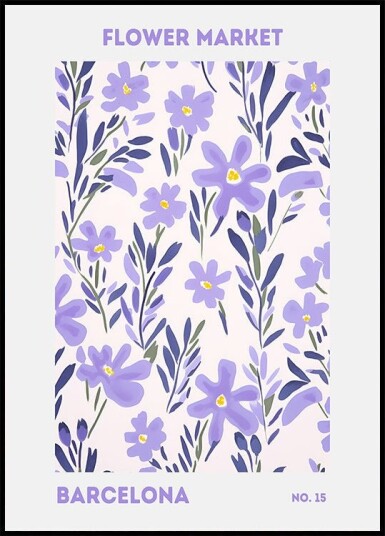 Flower Market Barcelona Plakat Plakat / 50x70cm