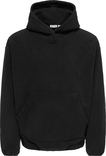 ONLY & SONS Onshunter Rlx Ls Fleece Hoodie BLACK XS ONLY & SONS Onshunter Rlx Ls Fleece Hoodie BLACK XS